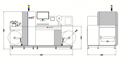 Roll to roll film and label inspection machine Roll to roll film and label inspection machine